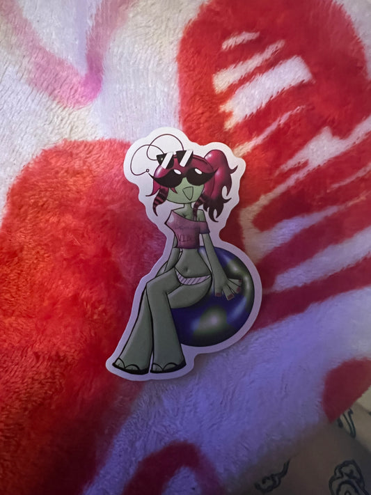 Astra The Alien, Summer on Earth Sticker
