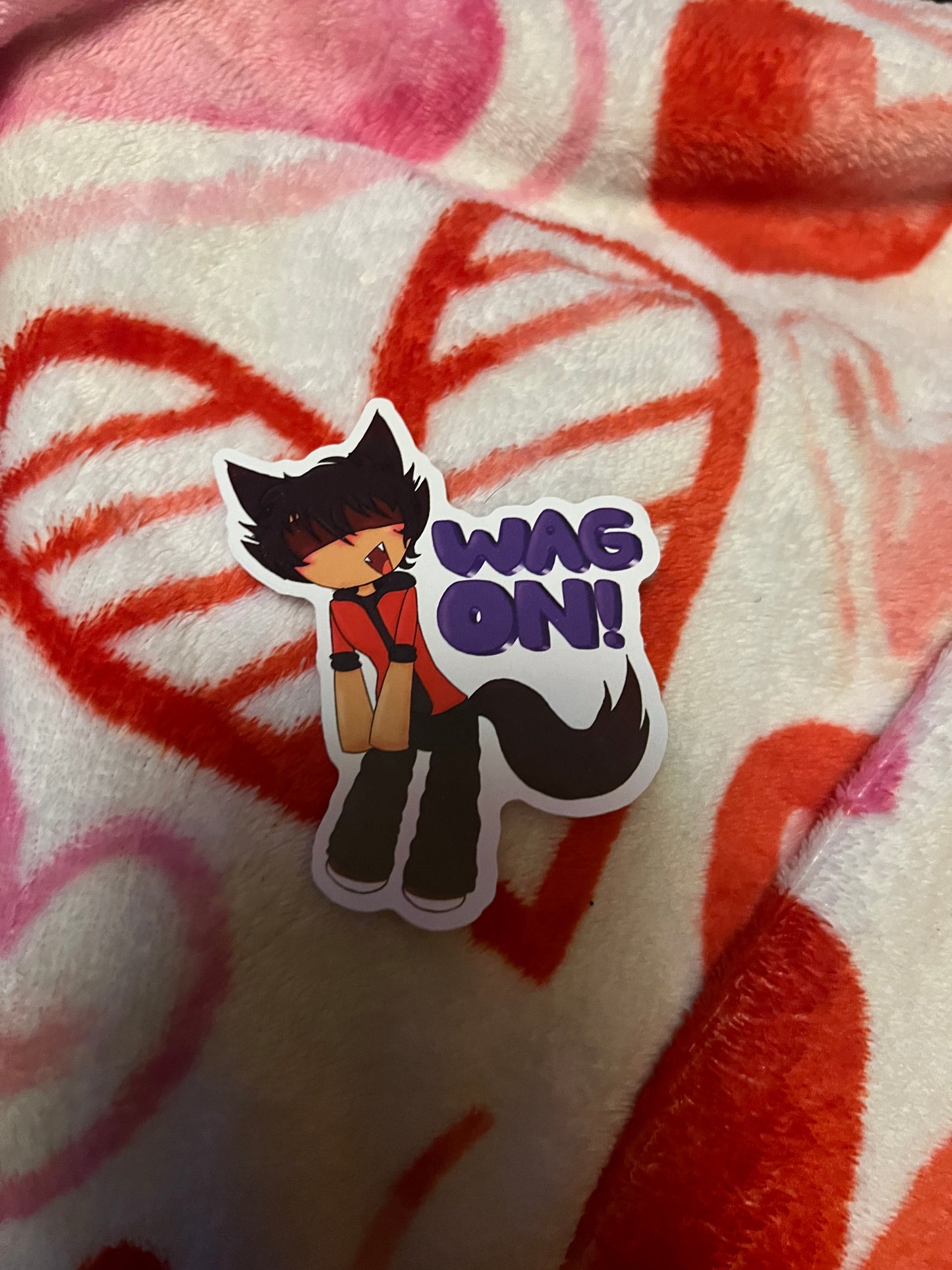 “Wag On!” Aaron from Aphmau Sticker